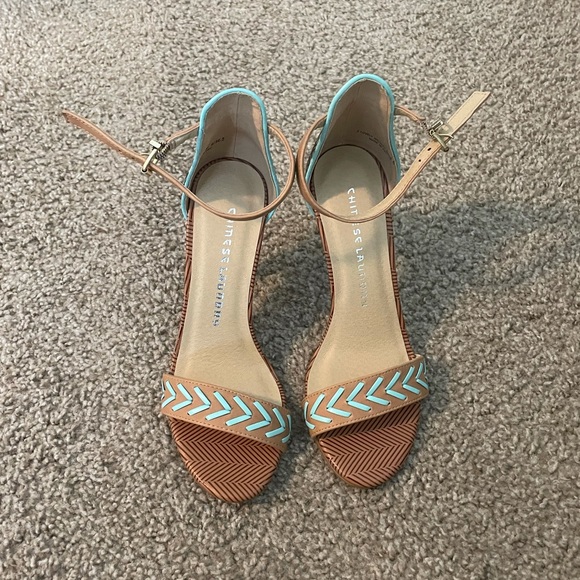NWOB Aztec Teal Chinese Laundry Heels - Picture 2 of 6